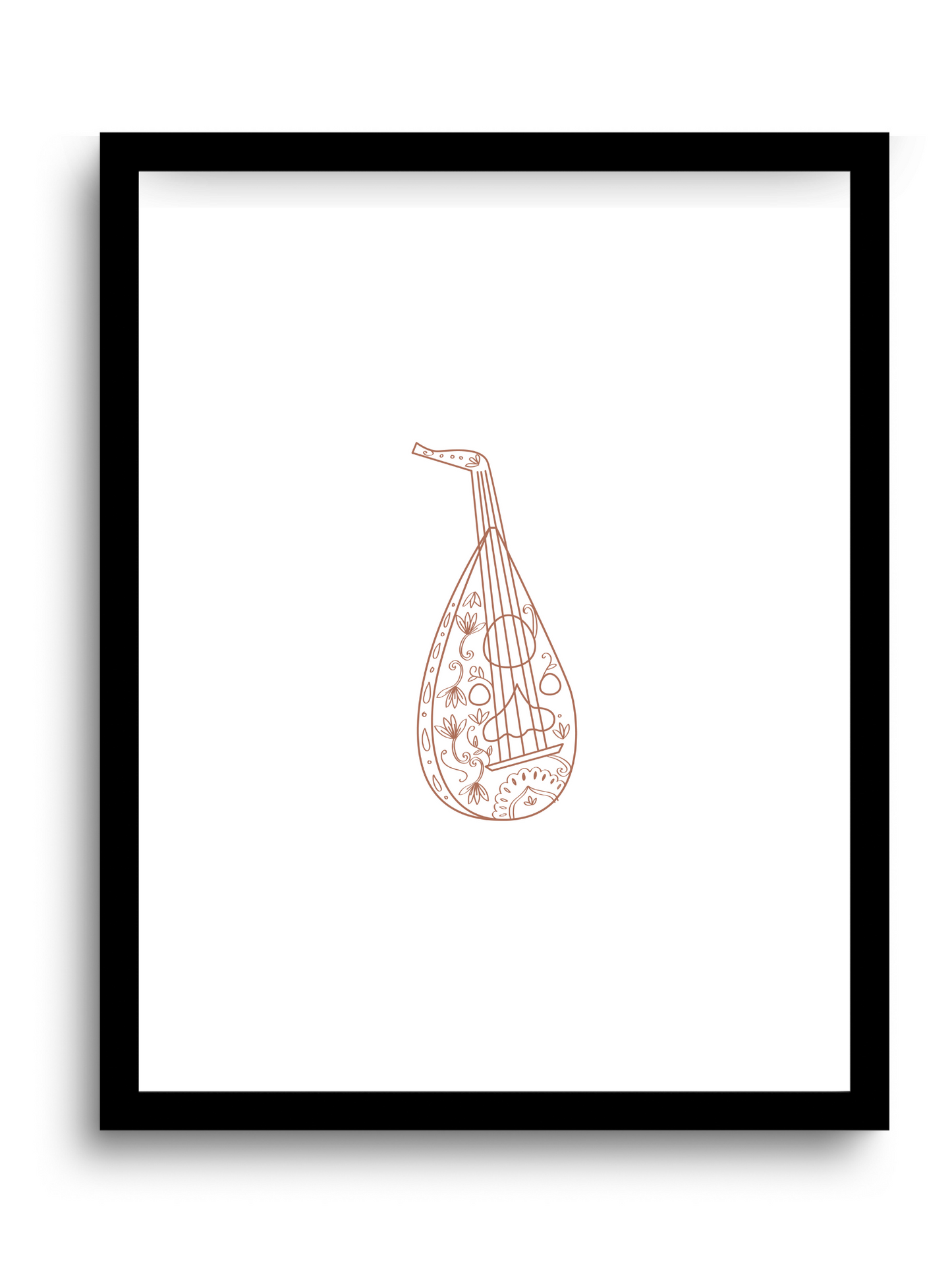 Oud Musical Instrument | Wall Art | Beige