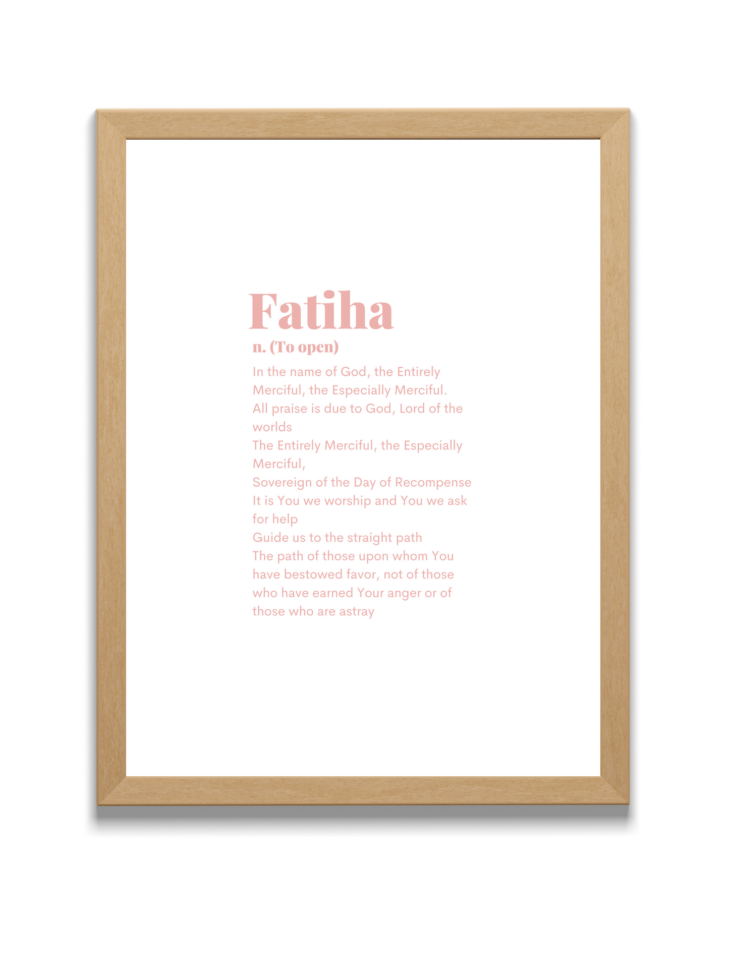 Fatiha | 1:1 Quran | English Translation | Pink
