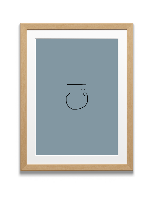 Divine Attributes | Qaf | Arabic Calligraphy | Blue
