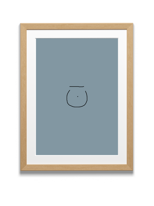 Divine Attributes | Noon | Arabic Calligraphy | Blue