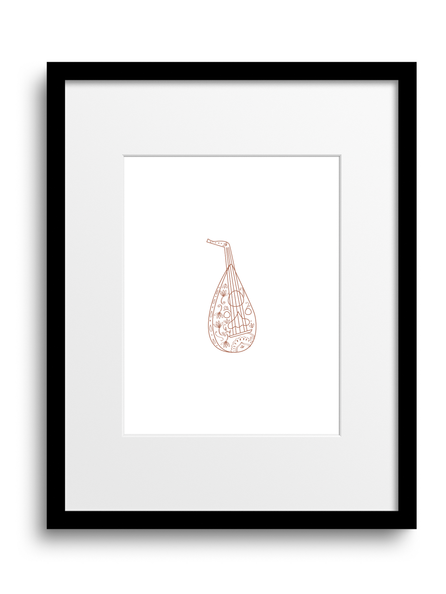 Oud Musical Instrument | Wall Art | Beige