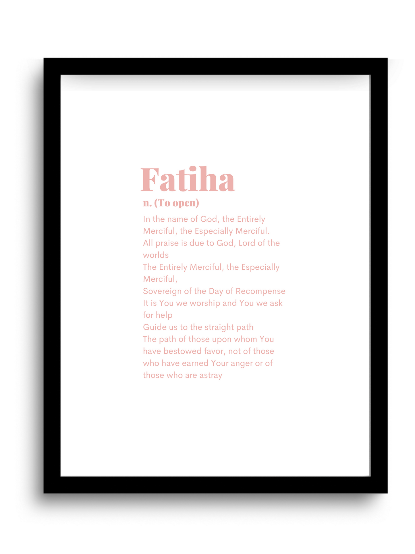 Fatiha | 1:1 Quran | English Translation | Pink
