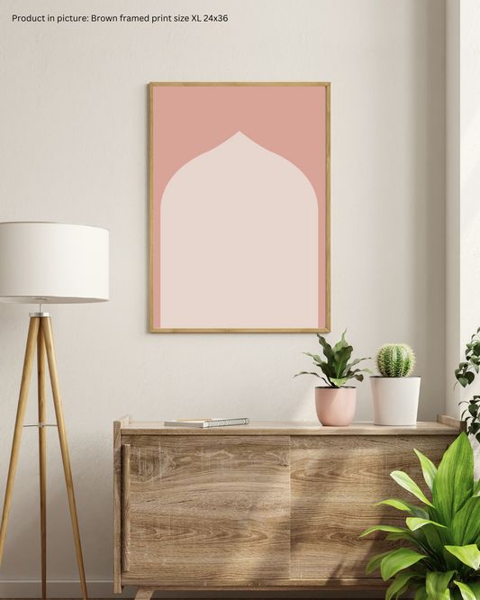 Islamic Arch | Wall art | Pink